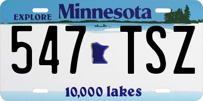 MN license plate 547TSZ