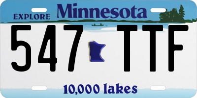 MN license plate 547TTF