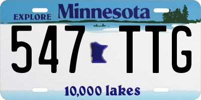 MN license plate 547TTG