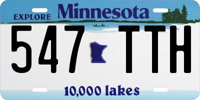 MN license plate 547TTH