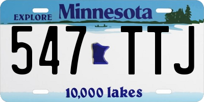 MN license plate 547TTJ