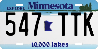 MN license plate 547TTK
