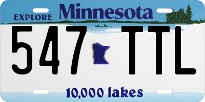 MN license plate 547TTL