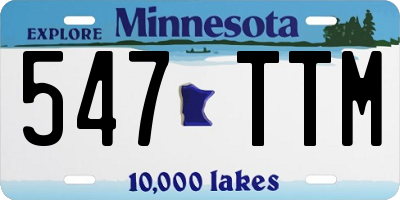 MN license plate 547TTM