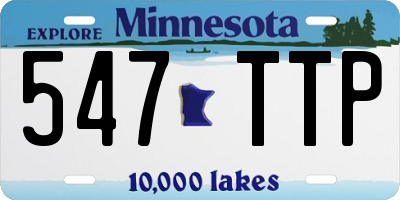 MN license plate 547TTP
