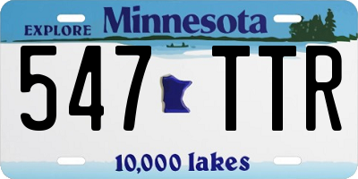 MN license plate 547TTR