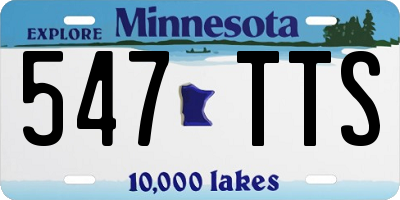 MN license plate 547TTS