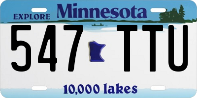 MN license plate 547TTU