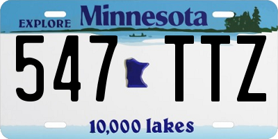 MN license plate 547TTZ