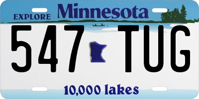 MN license plate 547TUG