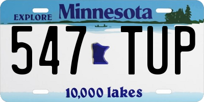 MN license plate 547TUP