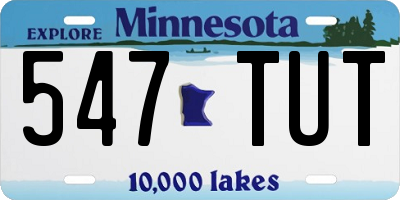 MN license plate 547TUT