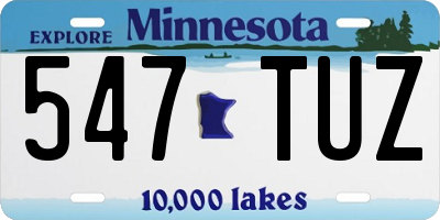 MN license plate 547TUZ