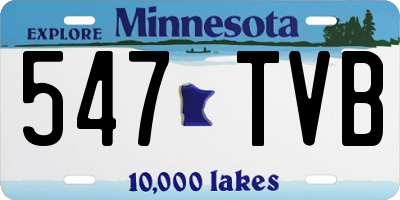 MN license plate 547TVB