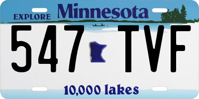 MN license plate 547TVF