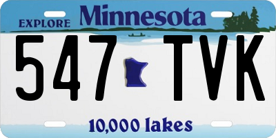 MN license plate 547TVK