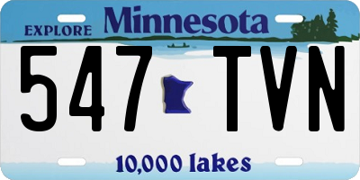 MN license plate 547TVN