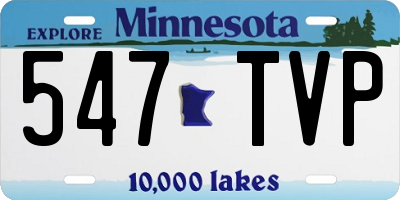 MN license plate 547TVP