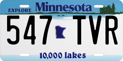 MN license plate 547TVR