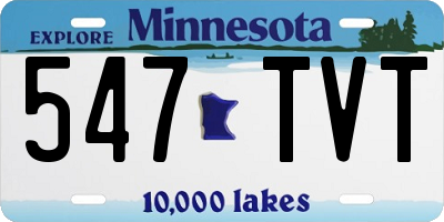 MN license plate 547TVT