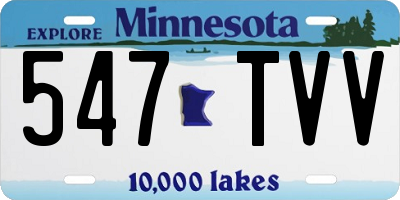 MN license plate 547TVV