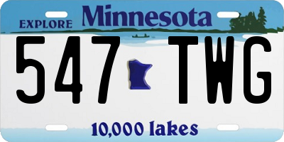 MN license plate 547TWG