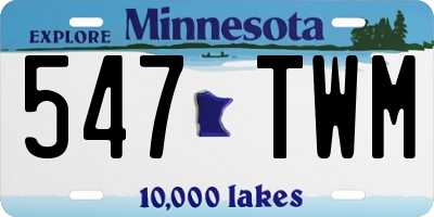 MN license plate 547TWM