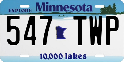MN license plate 547TWP