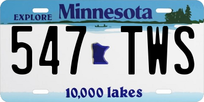 MN license plate 547TWS