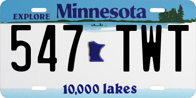 MN license plate 547TWT