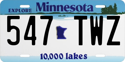MN license plate 547TWZ