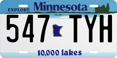 MN license plate 547TYH