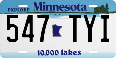 MN license plate 547TYI