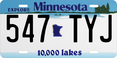 MN license plate 547TYJ