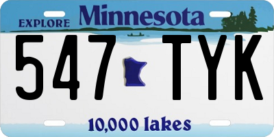 MN license plate 547TYK