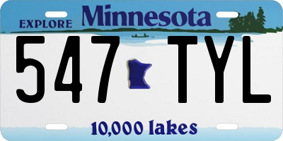 MN license plate 547TYL