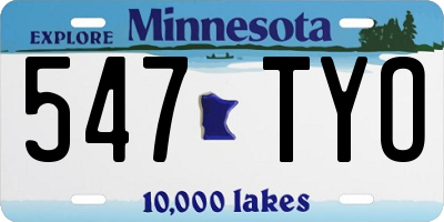 MN license plate 547TYO
