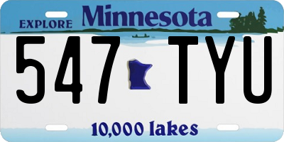 MN license plate 547TYU