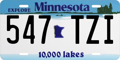 MN license plate 547TZI