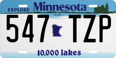 MN license plate 547TZP