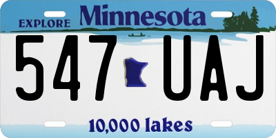 MN license plate 547UAJ