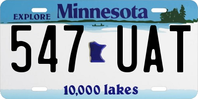 MN license plate 547UAT