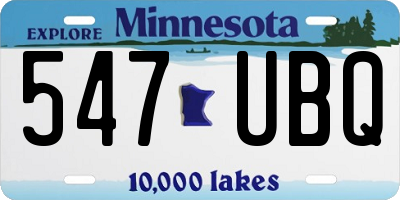 MN license plate 547UBQ