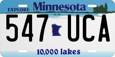 MN license plate 547UCA