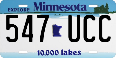 MN license plate 547UCC