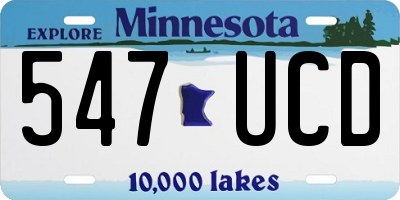 MN license plate 547UCD