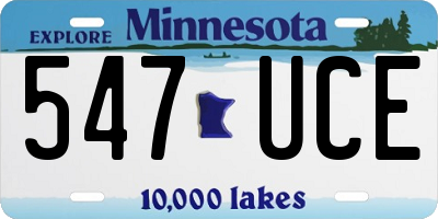 MN license plate 547UCE