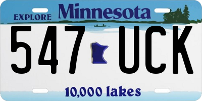 MN license plate 547UCK