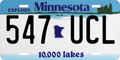MN license plate 547UCL