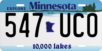MN license plate 547UCO